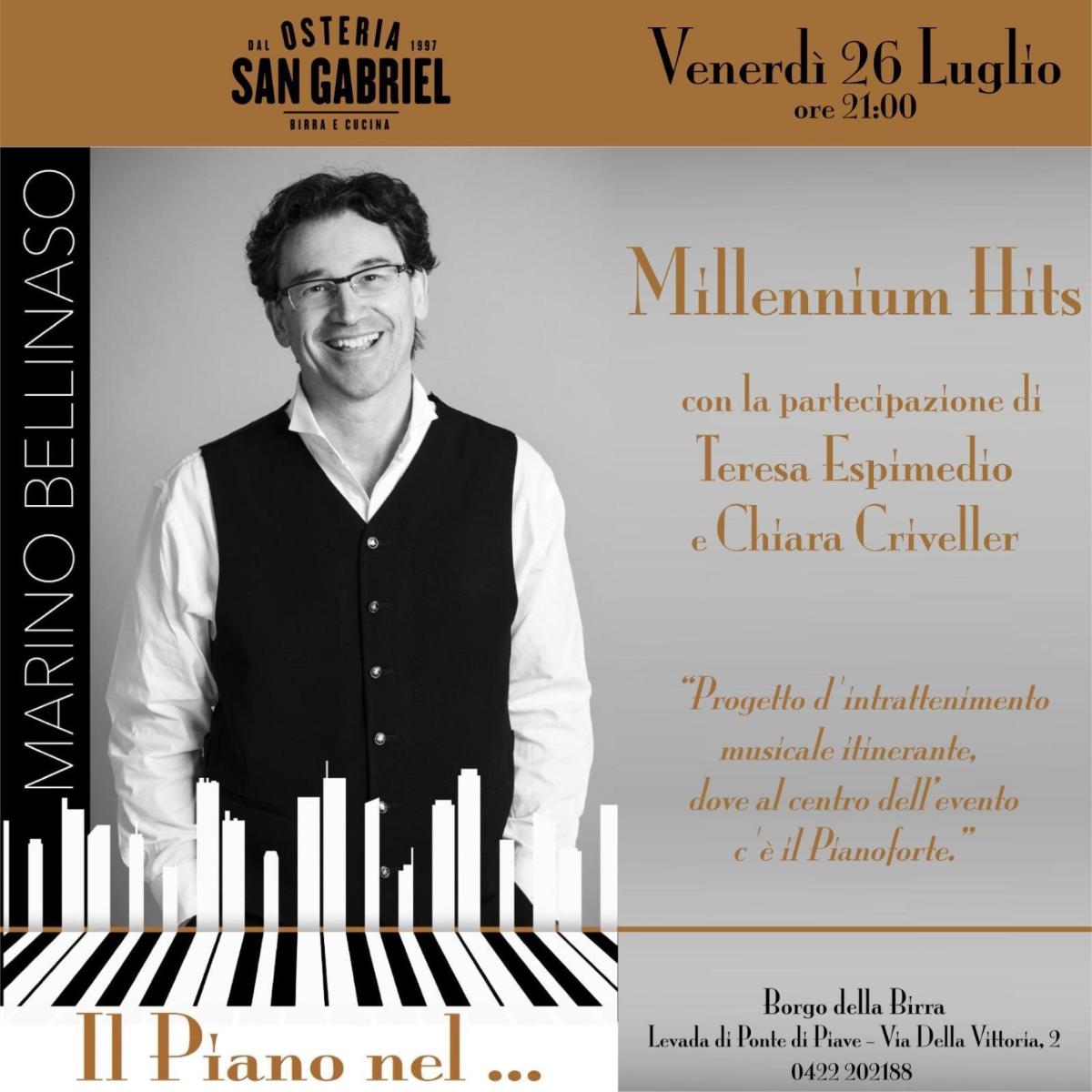 Millenium Hits 26 Luglio 2024 all'Osteria San Gabriel